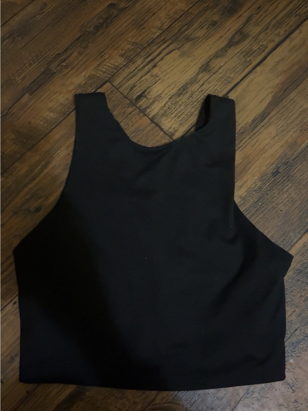 Black Women's workout tank with built in bra!